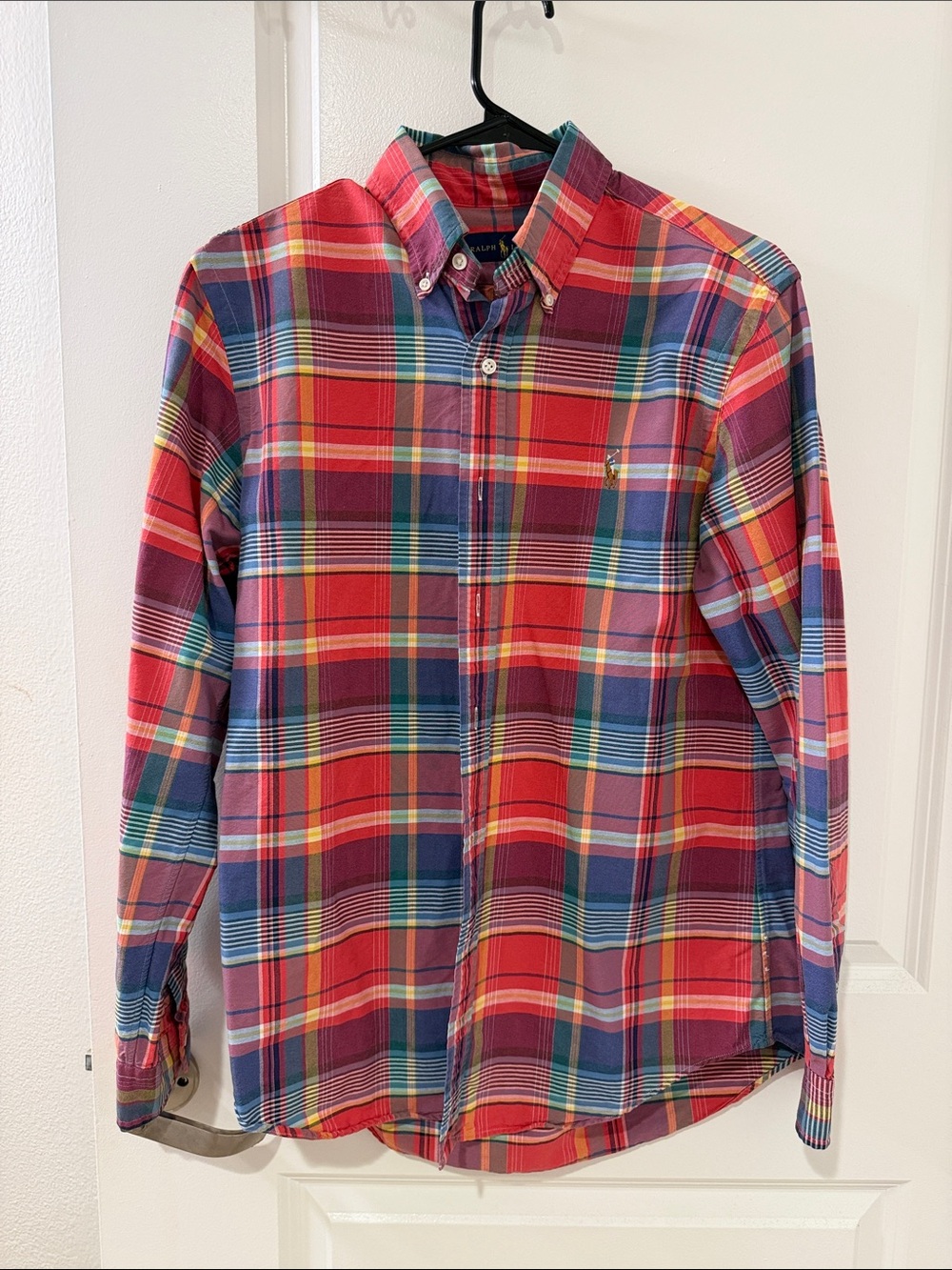 Ralph Lauren Red & Blue Multi-Plaid Button-Down Shirt